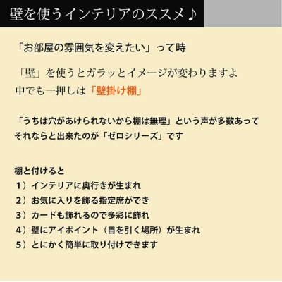 画像10: インテリア 壁棚　おしゃれでコンパクト　ピン固定【ゼロ40ホワイト】
