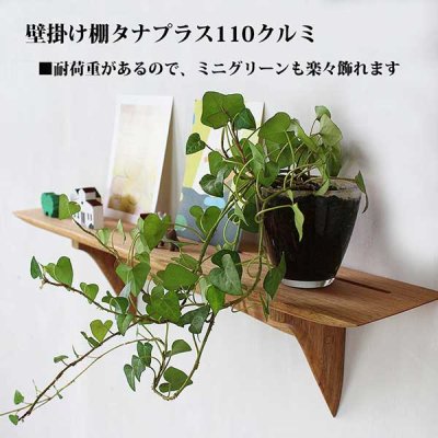 画像2: インテリア 壁棚　おしゃれ　幅56ｃｍ 1枚板仕様【タナプラス110クルミ】　
