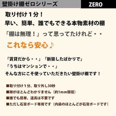 画像11: インテリア 壁棚　おしゃれでコンパクト　ピン固定【ゼロ40クリモデル】