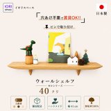 インテリア 壁棚　おしゃれでコンパクト　ピン固定【ゼロ40クリモデル】