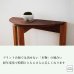 画像5: コンソールテーブル（スリー）ウォールナット＆クルミ スリムでモダン　おしゃれ　半円形　玄関に最適 奥行23ｃｍ　送料無料  (5)