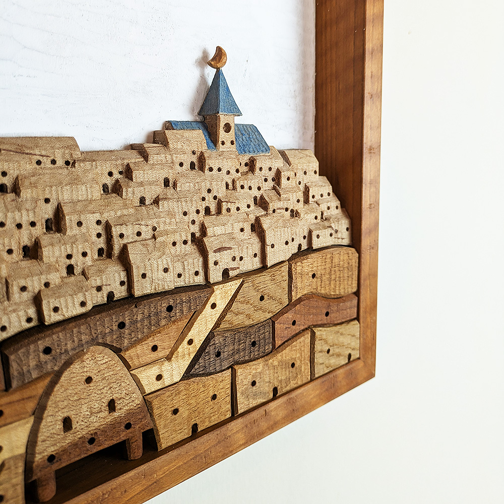 木製 壁掛け時計 アートウォッチ