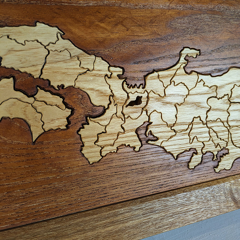 木製日本地図＆パズル ウッドマップ/こだわりインテリア雑貨