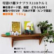 画像13: インテリア 壁棚　おしゃれ　幅56ｃｍ 1枚板仕様【タナプラス110クルミ】　