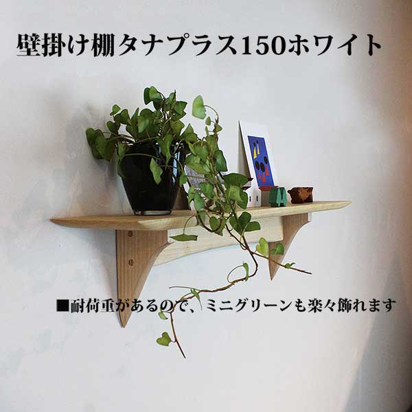画像5: インテリア 壁棚　おしゃれ　幅70ｃｍ 1枚板仕様【タナプラス150ホワイトモデル】