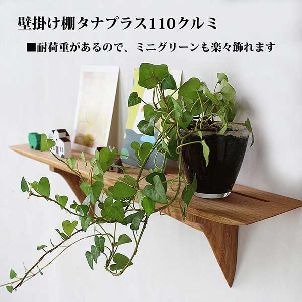 画像2: インテリア 壁棚　おしゃれ　幅56ｃｍ 1枚板仕様【タナプラス110クルミ】　