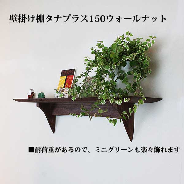 画像5: インテリア 壁棚　おしゃれ　幅70ｃｍ 1枚板仕様【タナプラス150ウォールナット】
